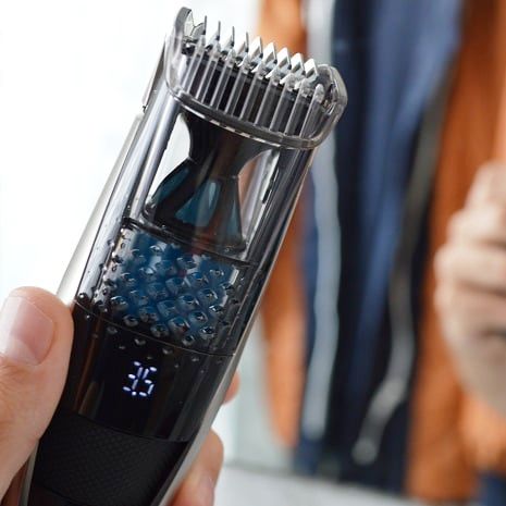 Tondeuse à Barbe Sans Fil Aspirante LIVOO - Rechargeable, Tête Unique, Couleur Noire